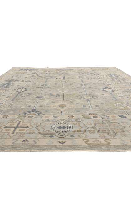 10 x 14 Modern Gray Turkish Oushak Rug 52890