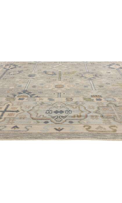 10 x 14 Modern Gray Turkish Oushak Rug 52890