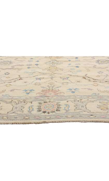 6 x 6 Modern Ivory Oushak Rug 79196