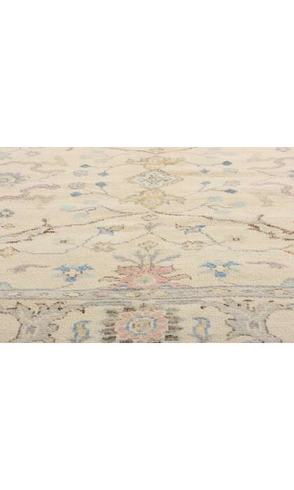 6 x 6 Modern Ivory Oushak Rug 79196