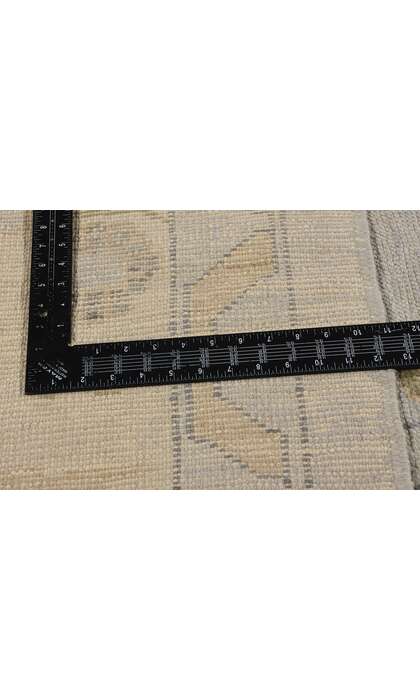 10 x 14 Modern Muted Blue Turkish Oushak Rug 52869