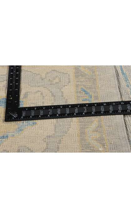 10 x 15 Modern Muted Blue Turkish Oushak Rug 52874