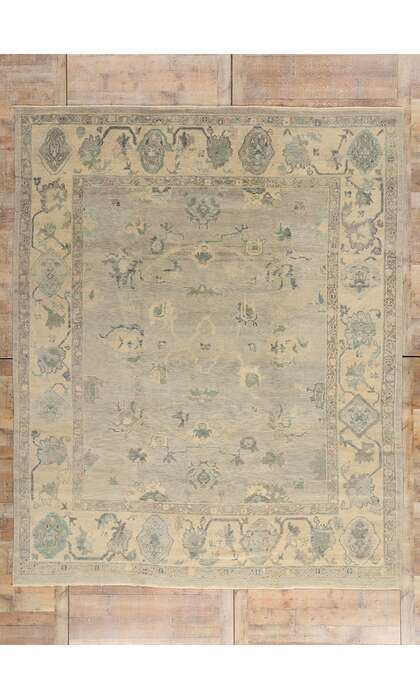 9 x 12 Modern Turkish Oushak Rug 53197