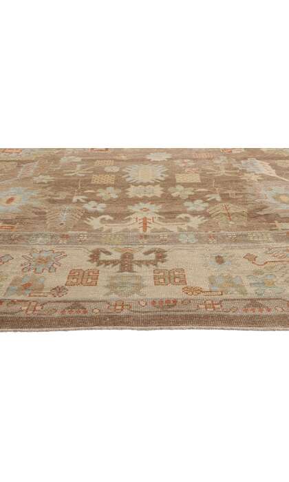10 x 13 Modern Earth-Tone Turkish Oushak Rug 50853