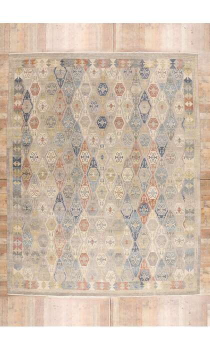 12 x 15 Vintage-Inspired Oushak Rug 30626