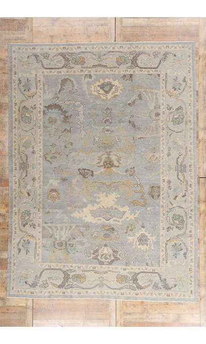9 x 12 Modern Turkish Oushak Rug 53491