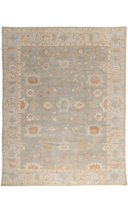 9 x 12 Modern Turkish Oushak Rug 53515