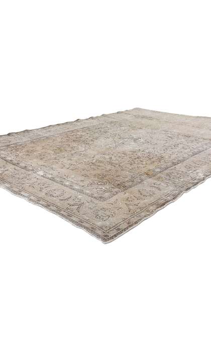6 x 10 Distressed Vintage Persian Tabriz Rug 78588