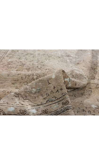 6 x 10 Distressed Vintage Persian Tabriz Rug 78588