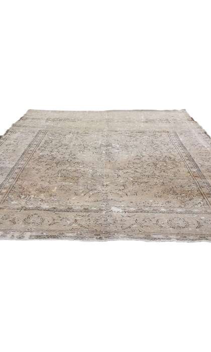 6 x 10 Distressed Vintage Persian Tabriz Rug 78588