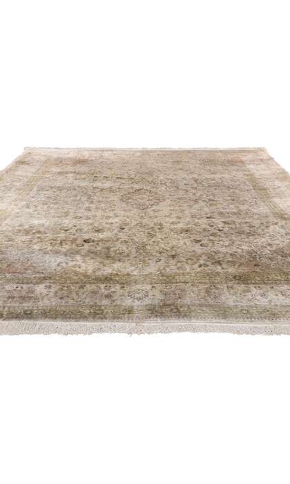 8 x 11 Vintage Persian Silk Qum Rug 77694