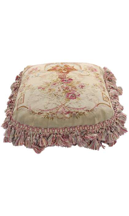 1 x 1 Pair of Antique French Aubusson Tapestry Pillows 79197