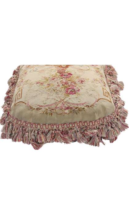 1 x 1 Pair of Antique French Aubusson Tapestry Pillows 79197