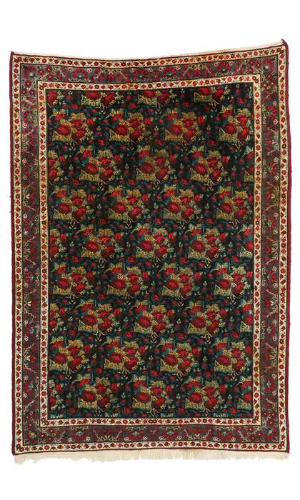 7 x 9 Antique Persian Halvai Guli Farang Bijar Rug 70551