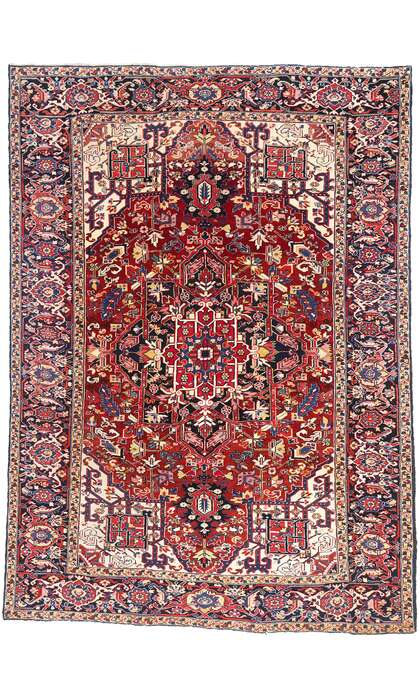 8 x 11 Antique Persian Heriz Rug 79179