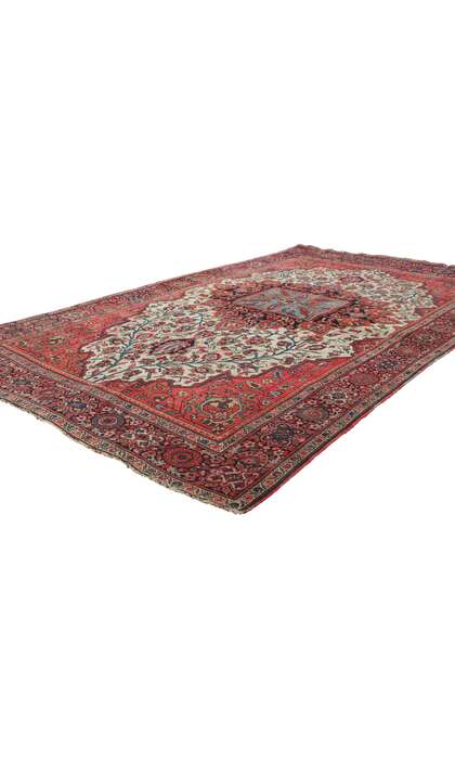 4 x 7 Antique Persian Sarouk Farahan Rug 76924