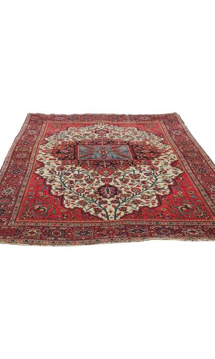 4 x 7 Antique Persian Sarouk Farahan Rug 76924