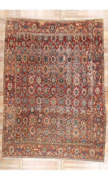 11 x 15 Late 19th Century Antique Persian Bakshaish Rug 78290