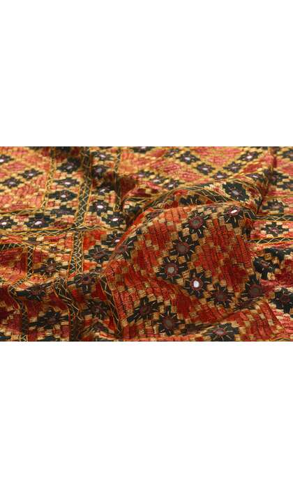 8 x 9 Antique Silk Shishedar Phulkari Textile 79206