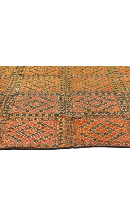 8 x 9 Antique Silk Shishedar Phulkari Textile 79206