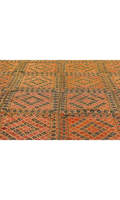 8 x 9 Antique Silk Shishedar Phulkari Textile 79206