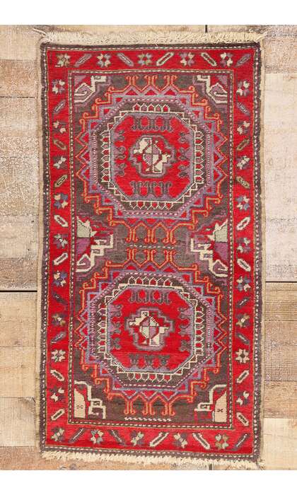 2 x 4 Vintage Turkish Bergama Rug 79178