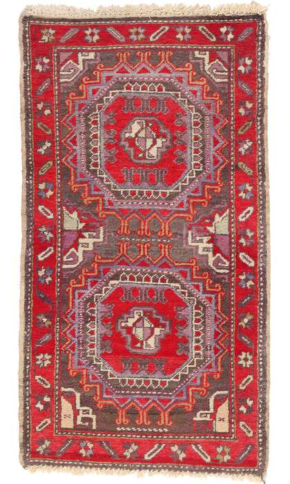 2 x 4 Vintage Turkish Bergama Rug 79178