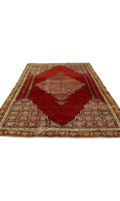 3 x 4 Antique Turkish Oushak Prayer Rug 51736