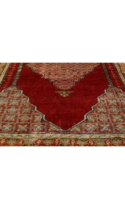3 x 4 Antique Turkish Oushak Prayer Rug 51736