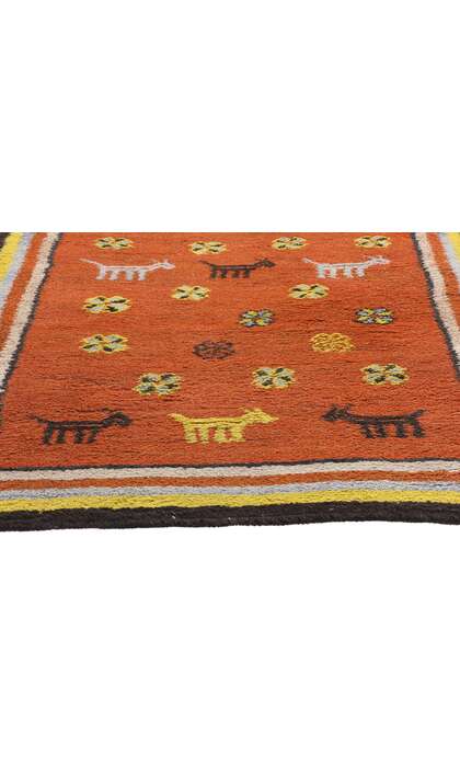 3 x 5 Vintage Zanagah Tikdift Moroccan Rug 79187