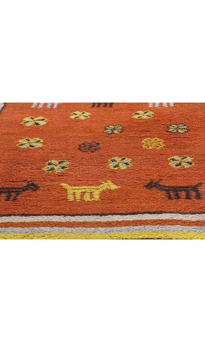 3 x 5 Vintage Zanagah Tikdift Moroccan Rug 79187