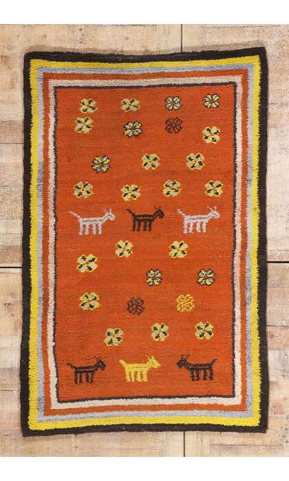 3 x 5 Vintage Zanagah Tikdift Moroccan Rug 79187