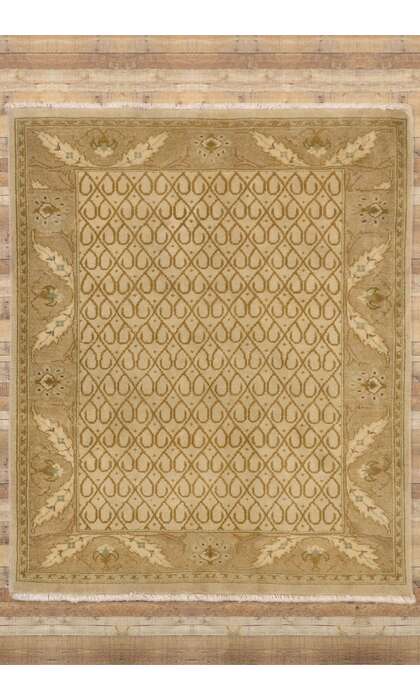 4 x 5 Vintage Earth-Tone Indian Rug 76983