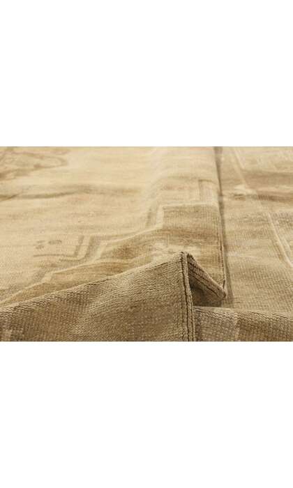 6 x 11 Vintage Earth-Tone Turkish Oushak Rug 51381