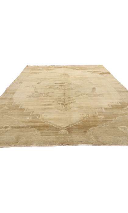 6 x 11 Vintage Earth-Tone Turkish Oushak Rug 51381