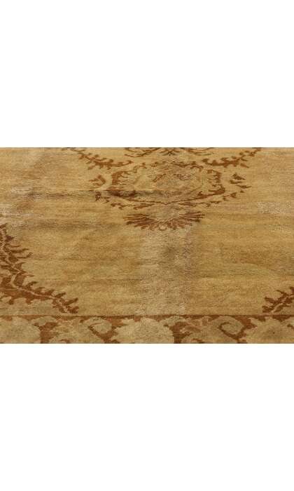 7 x 11 Vintage Earth-Tone Turkish Oushak Rug 50448