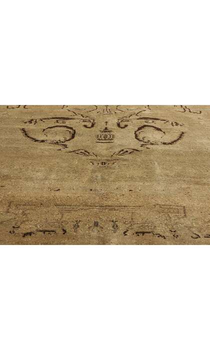 7 x 11 Vintage Earth-Tone Turkish Oushak Rug 51454