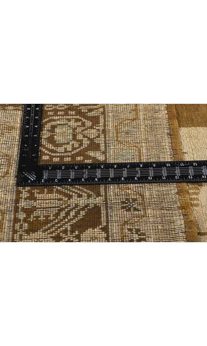 7 x 12 Vintage Earth-Tone Turkish Oushak Rug 73946