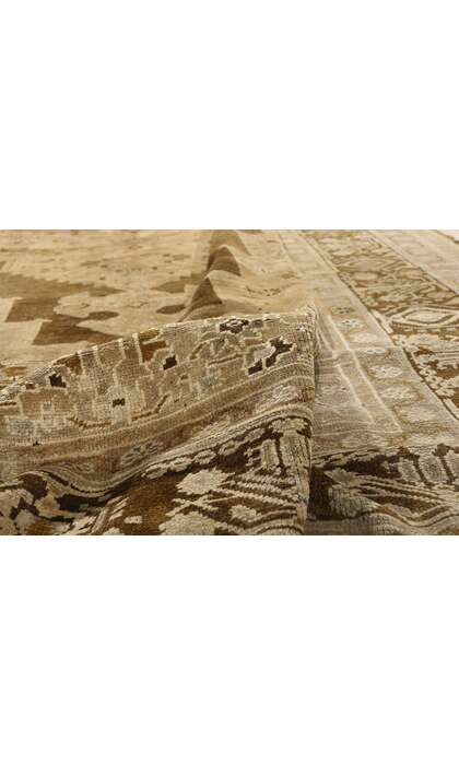 7 x 12 Vintage Earth-Tone Turkish Oushak Rug 73946