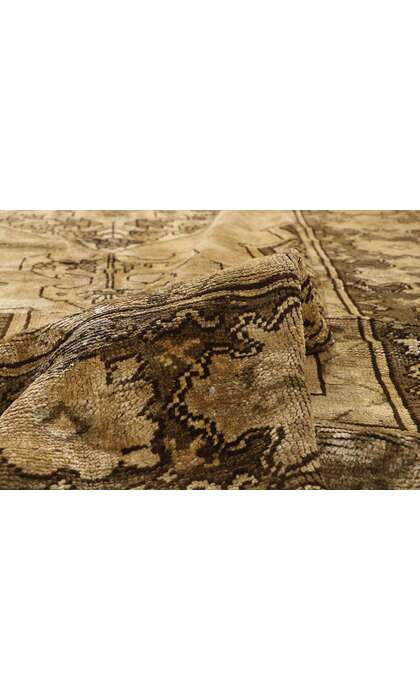 8 x 12 Vintage Earth-Tone Turkish Oushak Rug 74073