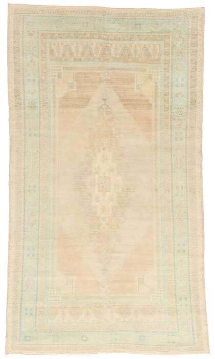 5 x 9 Vintage Muted Turkish Oushak Rug 53559