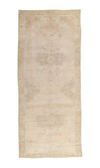 6 x 15 Vintage Muted Turkish Oushak Rug 53712