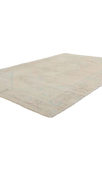 6 x 9 Vintage Muted Turkish Oushak Rug 52967