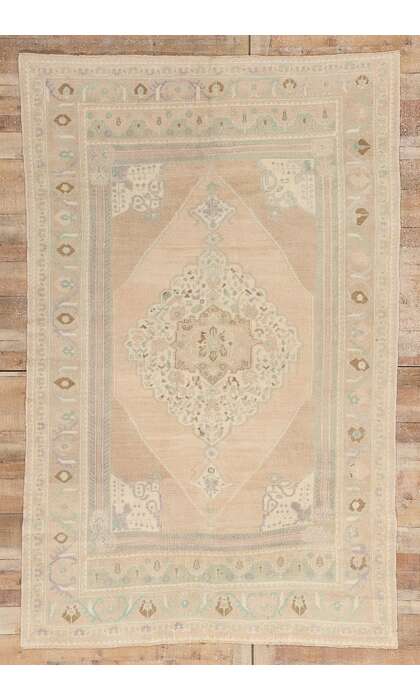 6 x 9 Vintage Turkish Oushak Rug 52810