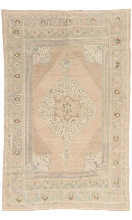 6 x 9 Vintage Turkish Oushak Rug 52810