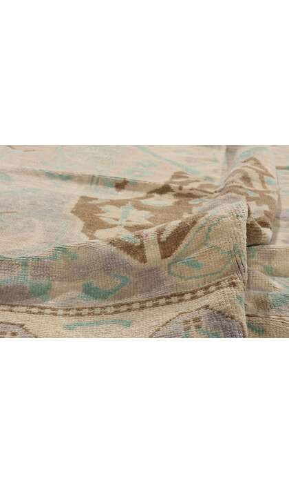 6 x 9 Vintage Pastel Turkish Oushak Rug 52965