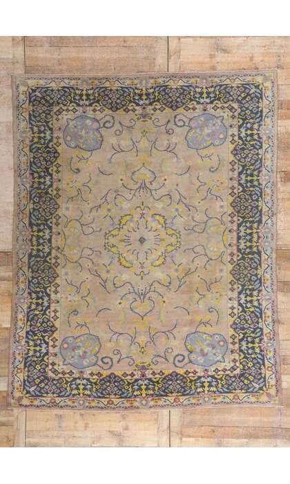 7 x 9 Vintage Pastel Turkish Oushak Rug 72323