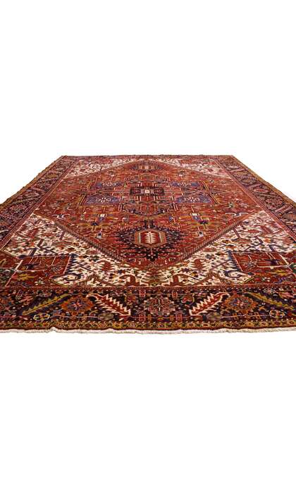 10 x 13 Antique Persian Heriz Rug 77030