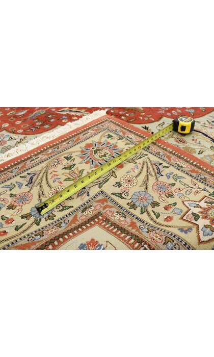 11 x 15 Vintage Persian Tabriz Hunting Rug 77353