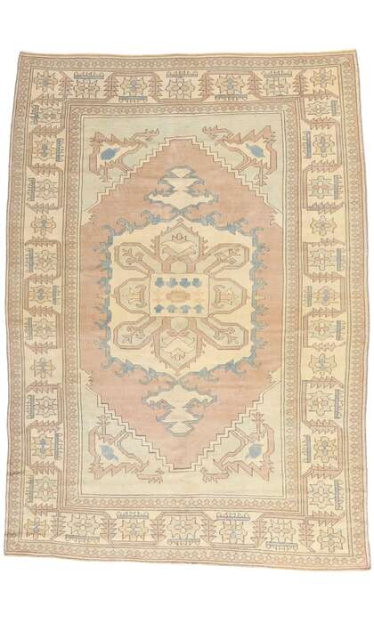 6 x 8 Vintage Pink Turkish Oushak Rug 53724